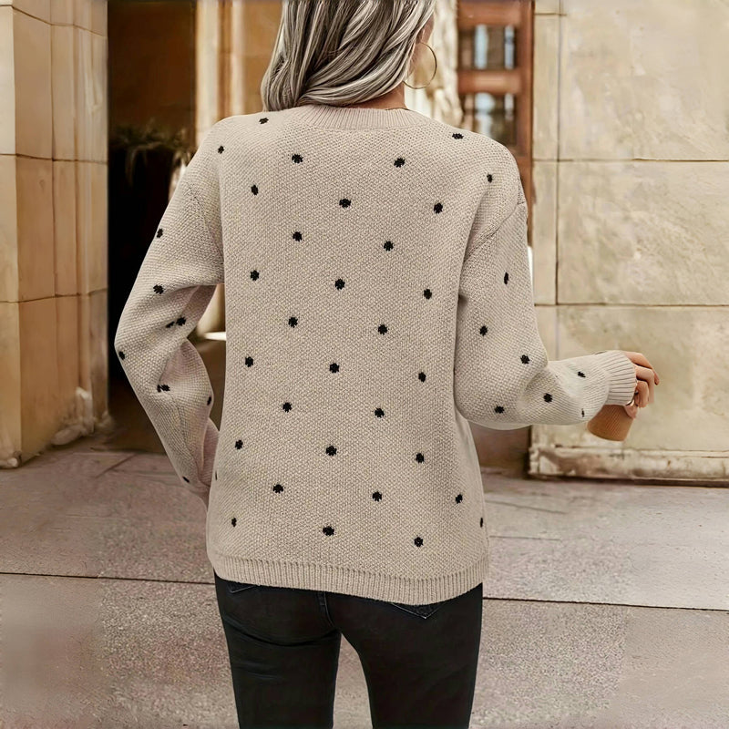 The Astrid Polka Dot Knit Sweater styled — Maison Fortin