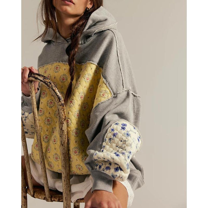 EMILY™ - Oversized Patchwork Embroidered Hoodie with Pockets
