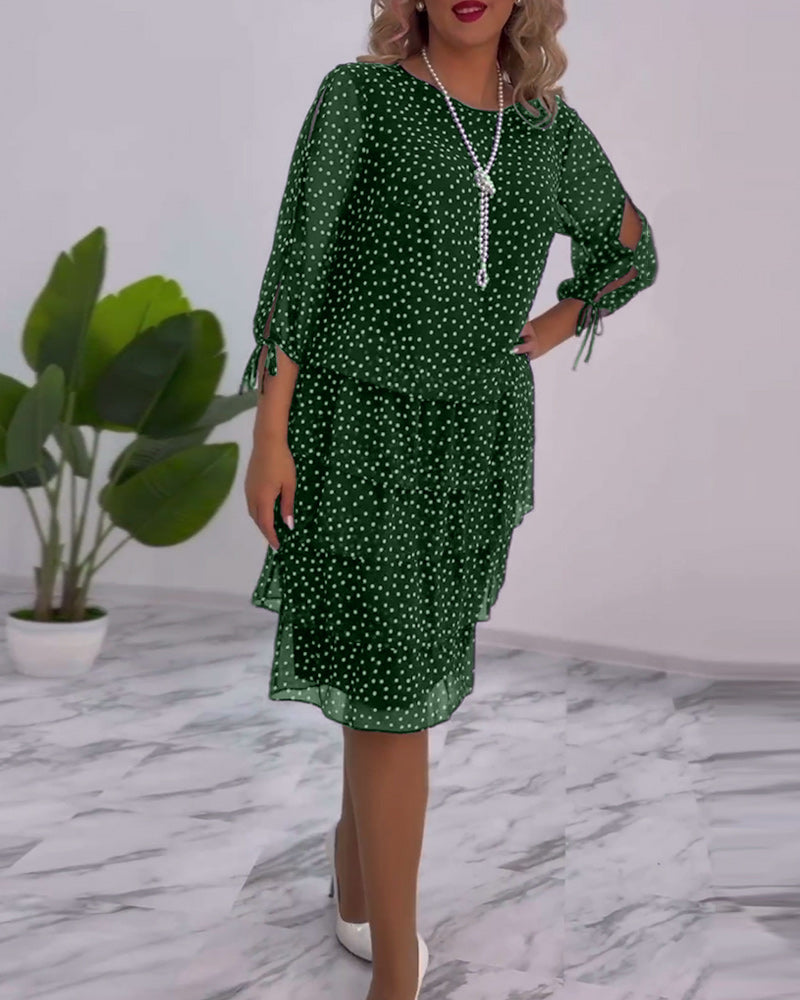 ELINA™ - Dotted Elegance Dress