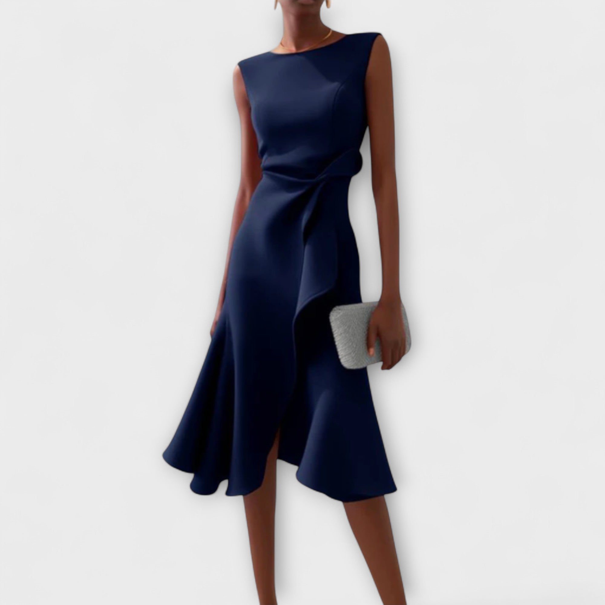 The Porto Wrap Midi Dress styled — Maison Fortin