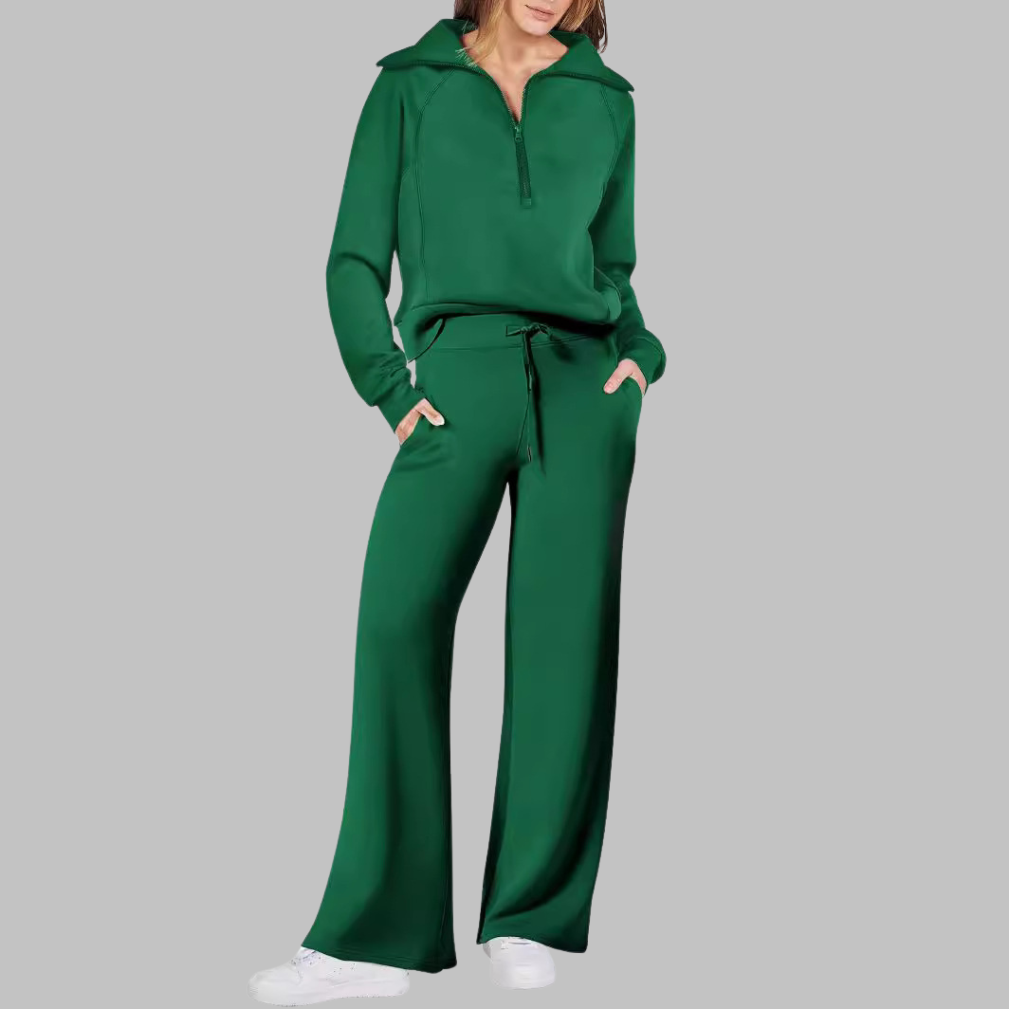 The Amelia Brushed Sweatshirt Set by Maison Fortin