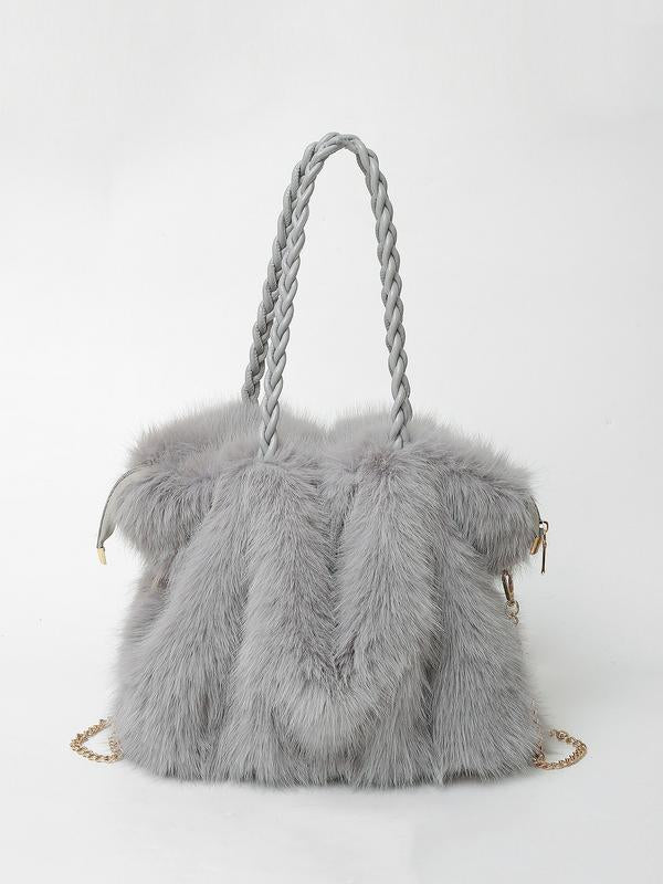 The Capucine Plush Velvet Shoulder Tote in deep velvet with soft sheen