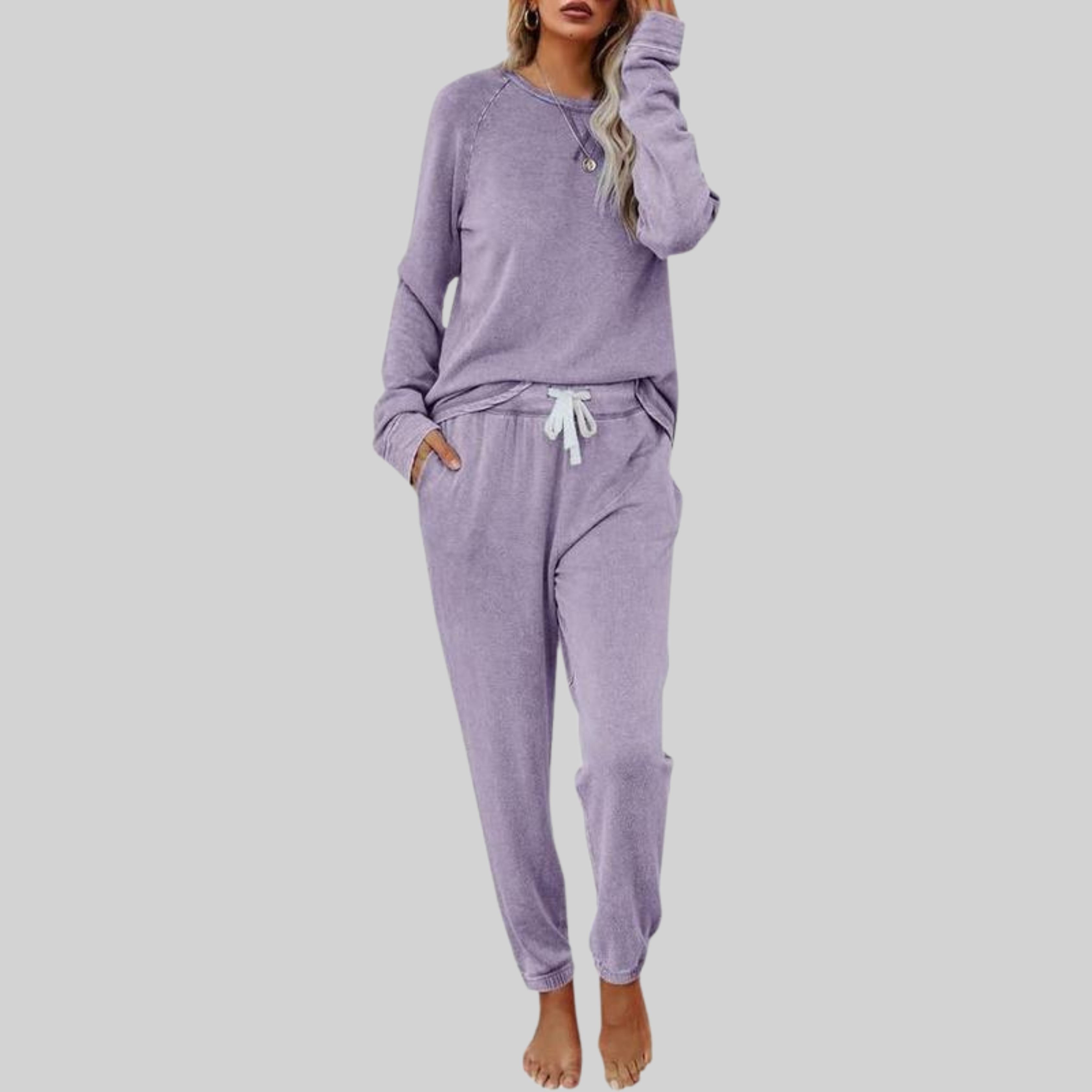 The Constance Long-Sleeve Soft Lounge Set