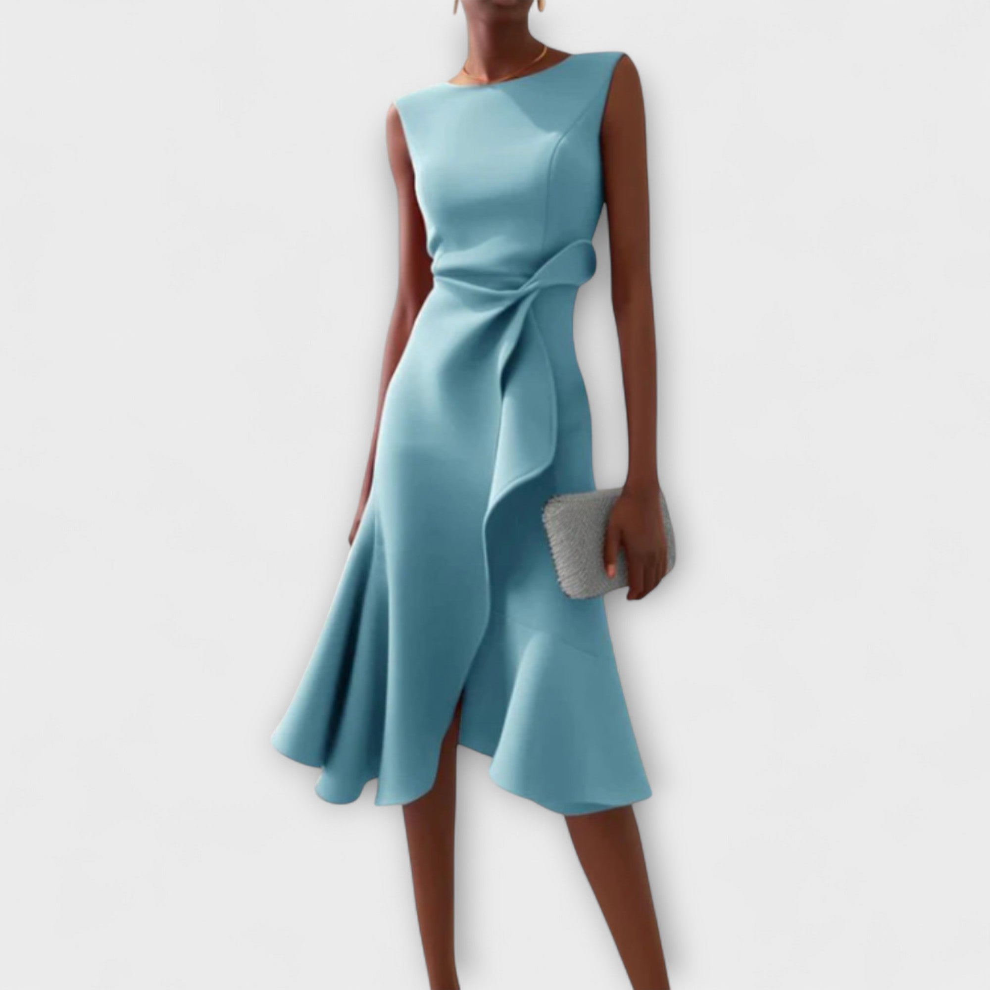 The Porto Sleeveless Wrap Midi Dress — Maison Fortin