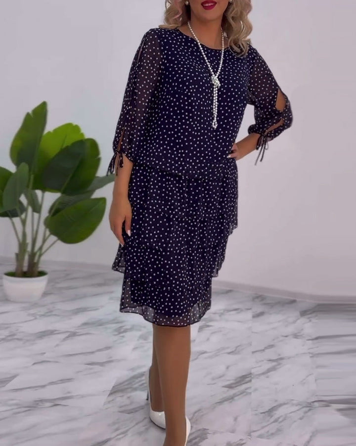 ELINA™ - Dotted Elegance Dress
