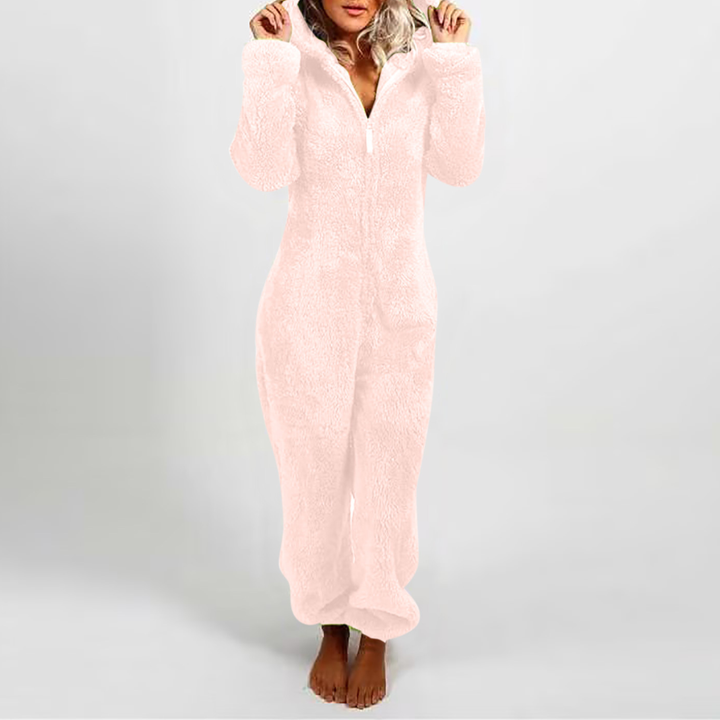 LUMI™ - Comfy Zipper Hooded Long Sleeve Plush Pajama Jumpsuit