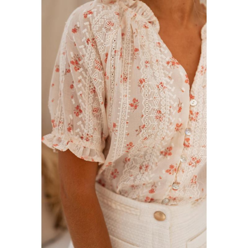 The Elvira Floral Blouse styled for summer — Maison Fortin