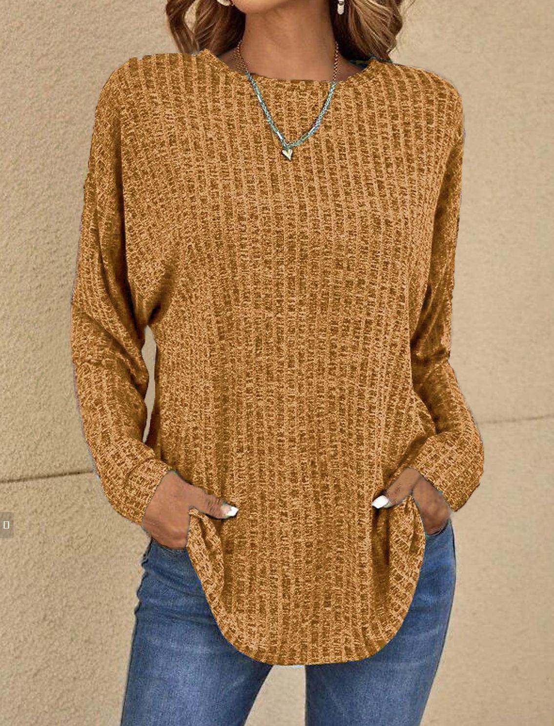 The Celeste Soft Drape Solid Pullover