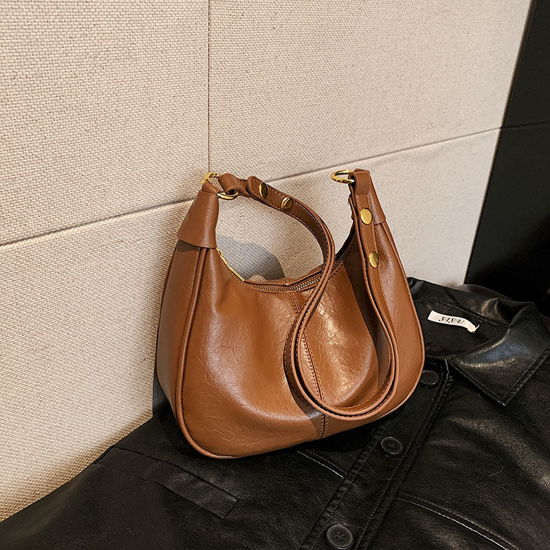 AURELIA™ - Chic Simple Color Zipper Shoulder Bag