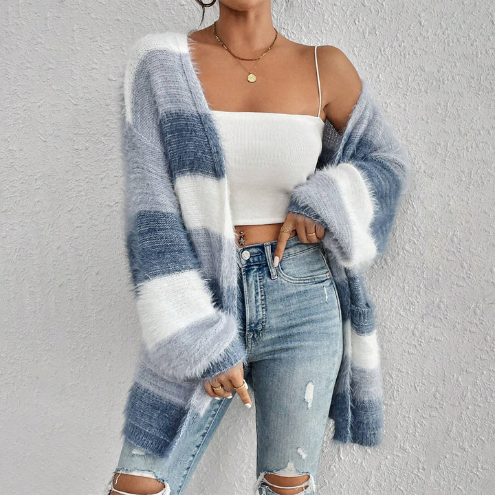 JULIETA™ - Comfy Open Front Long Sleeve Fuzzy Cardigan