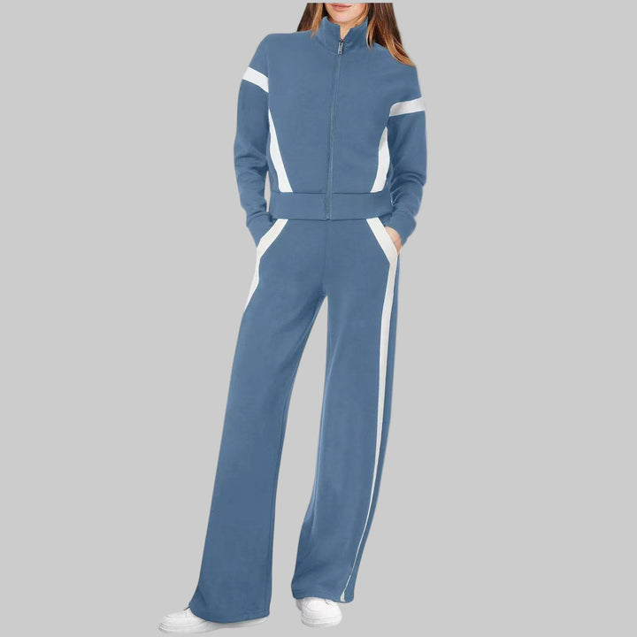 QASU™ - Casual Long Sleeve Top and Sweatpants Set