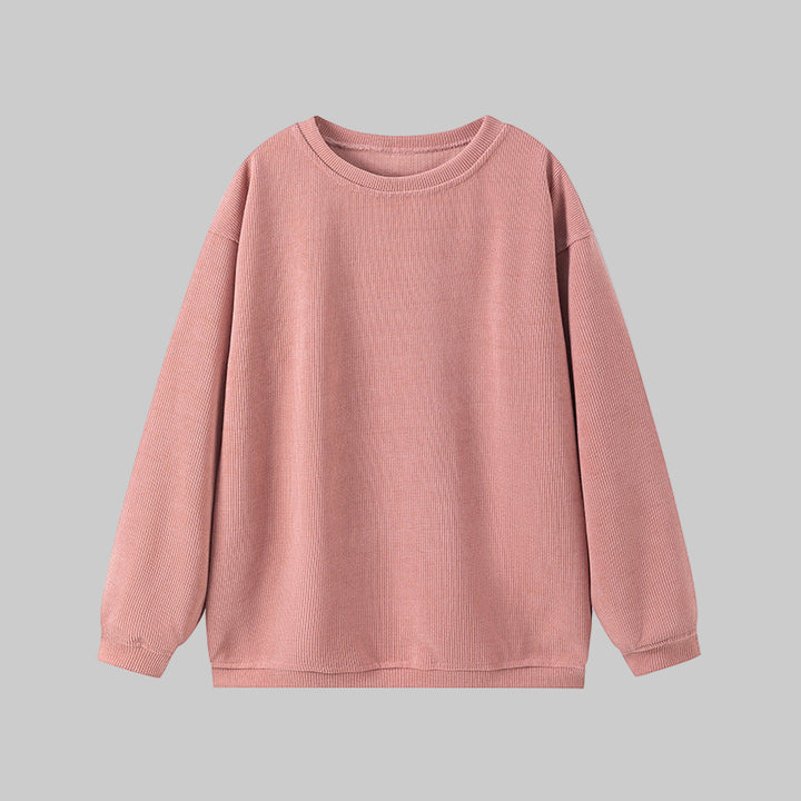 BRITLEY™ - Cozy Plain Long Sleeve Round Neck Sweatshirt