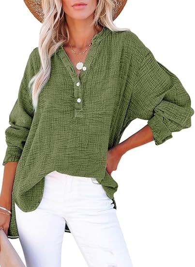 The Anouk Drape V-Neck Blouse — front view