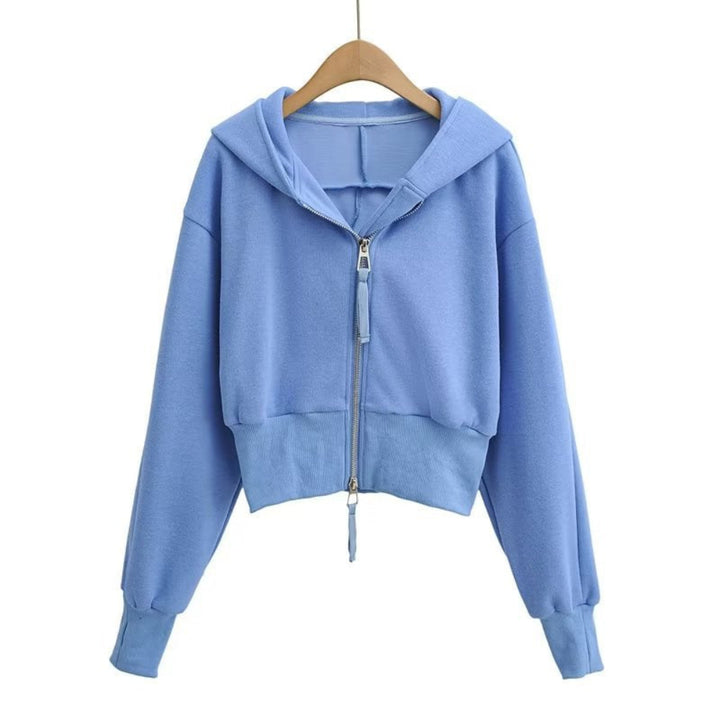 RESLEY™ - Chic Cropped Hooded Zipper Workout Jacket