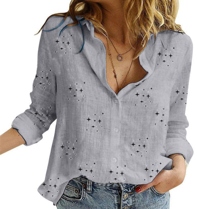 SANDRA™ – Classic Printed Blouse