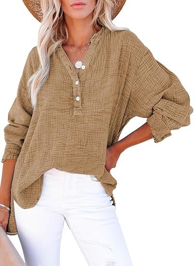 The Anouk Drape V-Neck Blouse — side drape detail