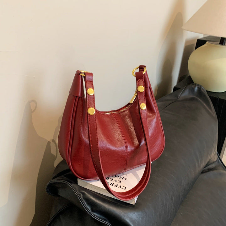 AURELIA™ - Chic Simple Color Zipper Shoulder Bag