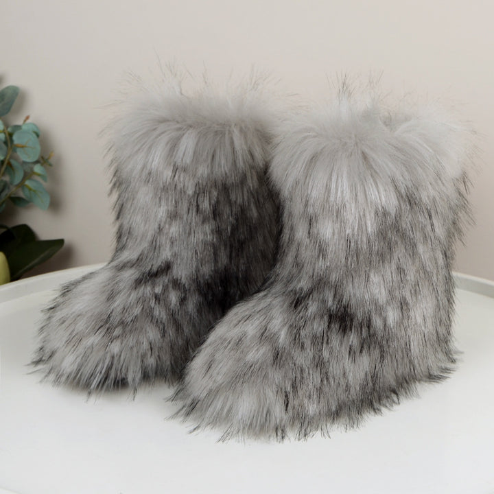 HIRA™ - Chic Trendy Furry Mid Length Winter Boots