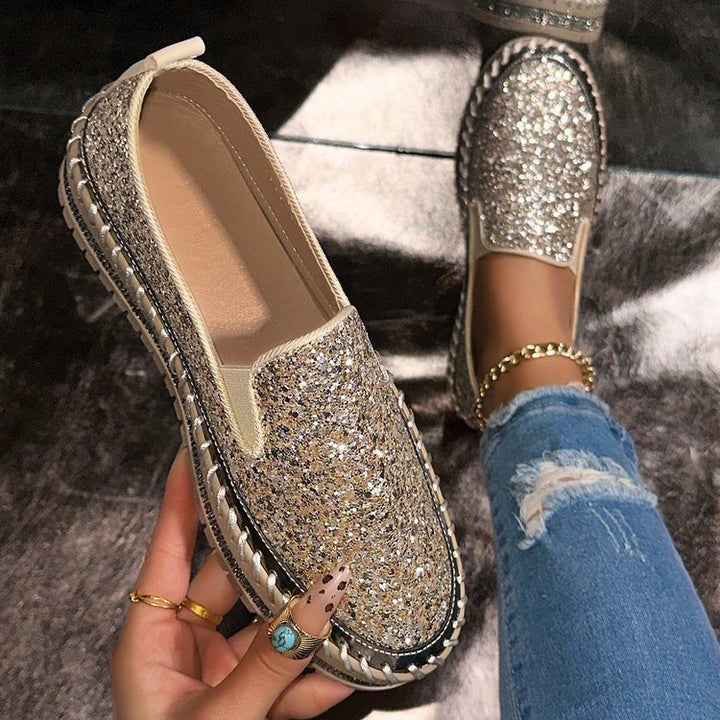 JAMILA™ - Chic Glitter Decorated Slip-On Loafers