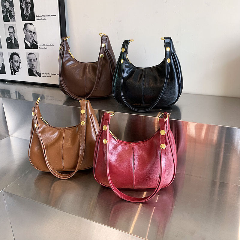 AURELIA™ - Chic Simple Color Zipper Shoulder Bag