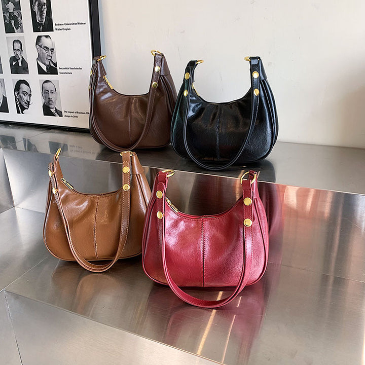 AURELIA™ - Chic Simple Color Zipper Shoulder Bag