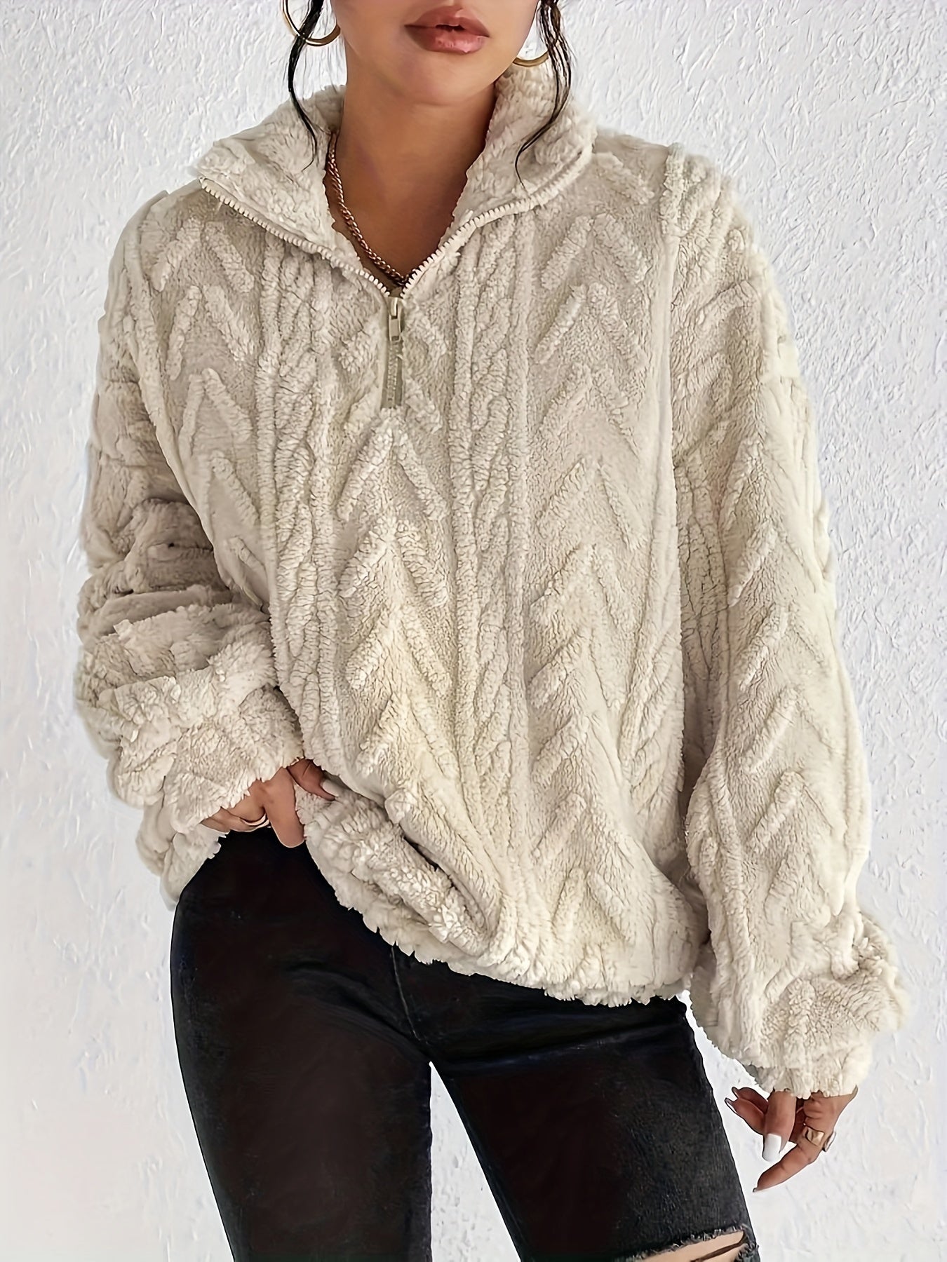 The Eloise Oversized Cozy Knit Sweater by Maison Fortin