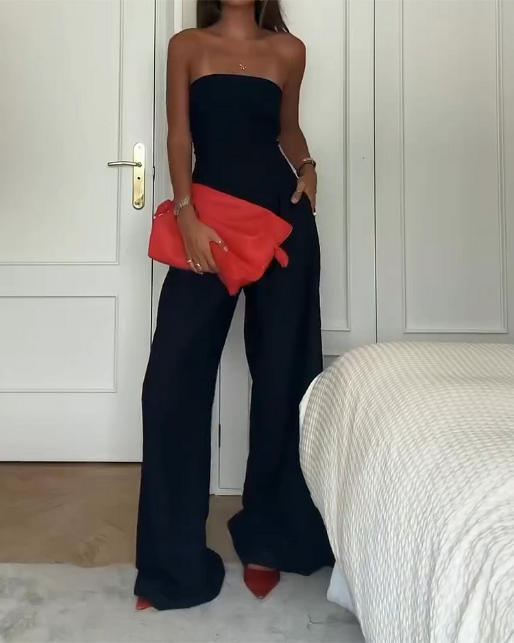 VELORA™ - Luxe Strapless Jumpsuit