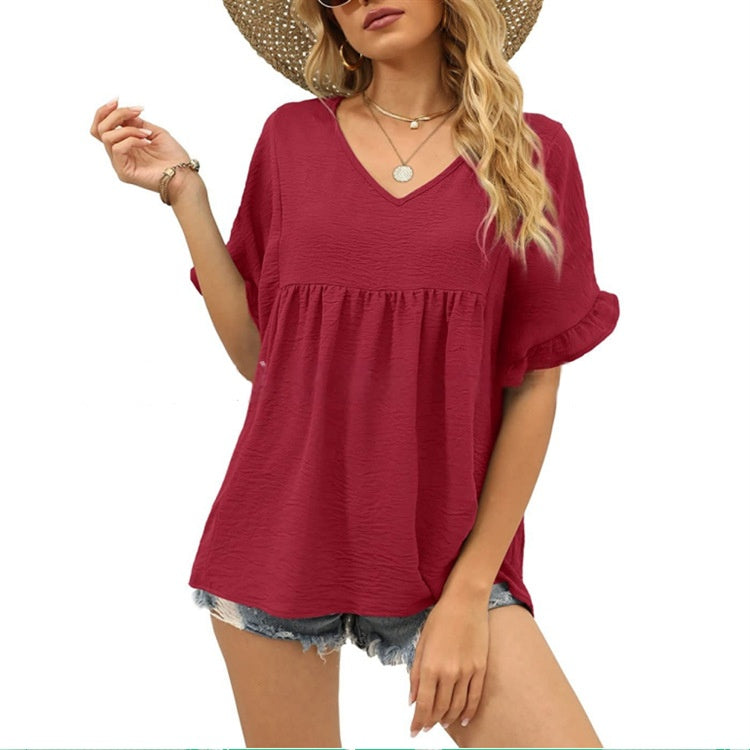 The Celeste Cotton Tee styled with denim — Maison Fortin